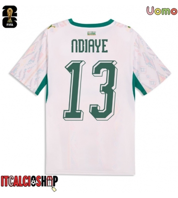 Senegal Iliman Ndiaye #13 Prima Maglia Mondiali 2026 Manica Corta
